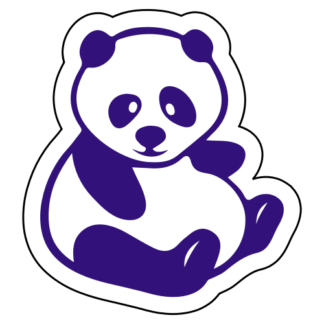 Fat Panda Sticker (Purple)